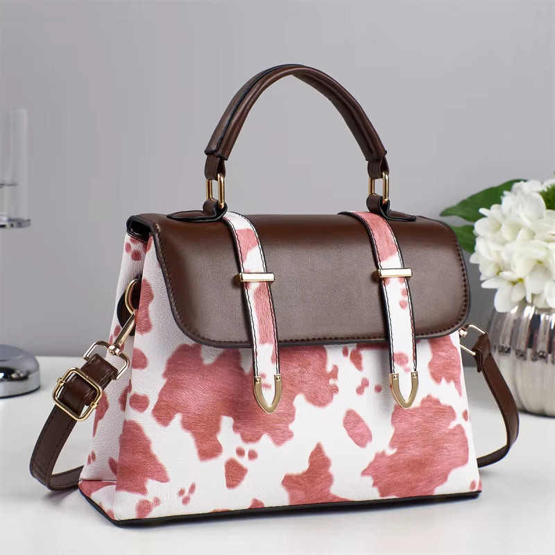 2025 New Designer Luxury Cross Body PU Leather Handbag Ladies Single Strap Genuine Leather Diamond Flower Fashion Polyester
