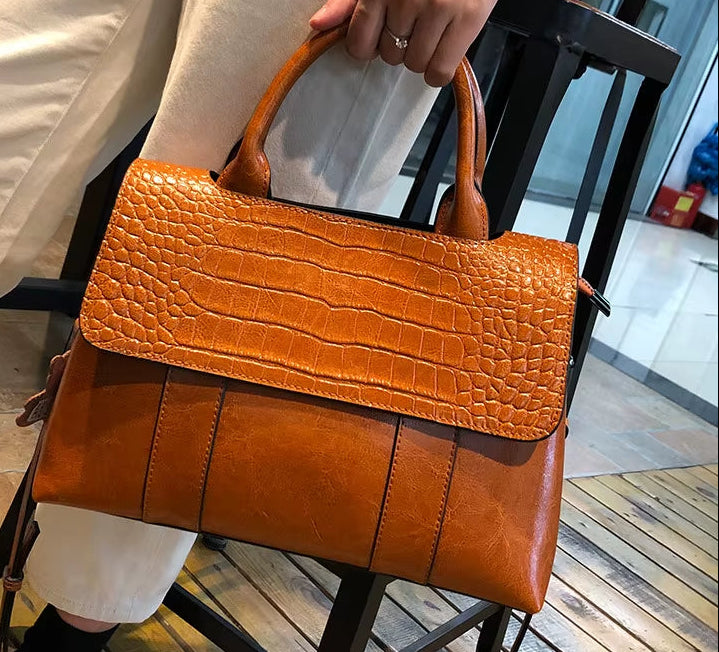 WESTAL Leather Ladies Handbags Large Capacity Leather Shoulder Bag Handbags Genuine Leather Handbags for Women