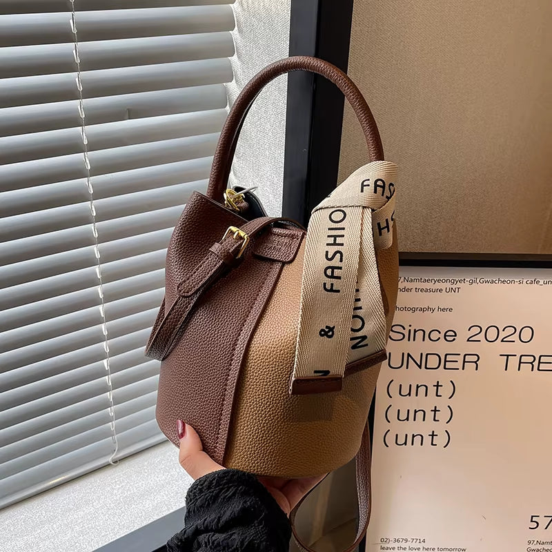 Hot Sale Bucket Bags 2024 Woman'S Popular Small Bucket Hand Bags Females Fashion Scarf Purses for Lady