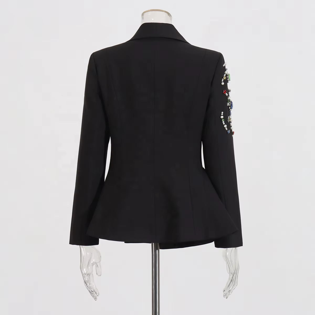 OUDINA Spring New Elegant Color Rhinestone Blazer Formal Blazers Fashion Irregular Women'S Suits Blazers