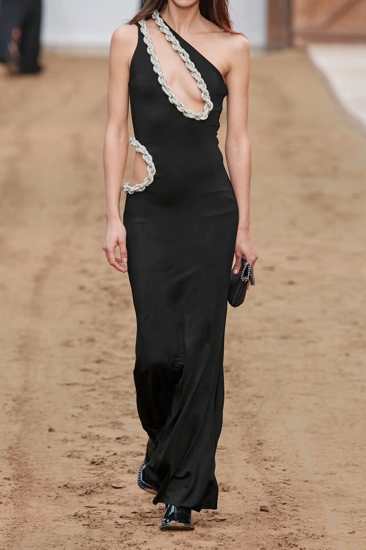  Rhinestone Fishtail Dress 