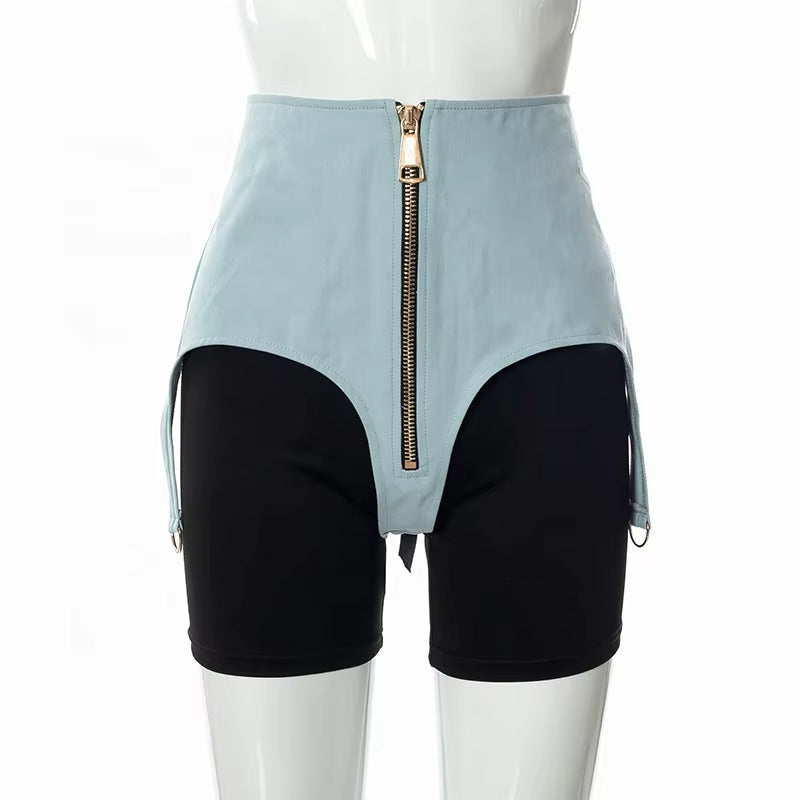 Biker Two Piece Sets Shorts