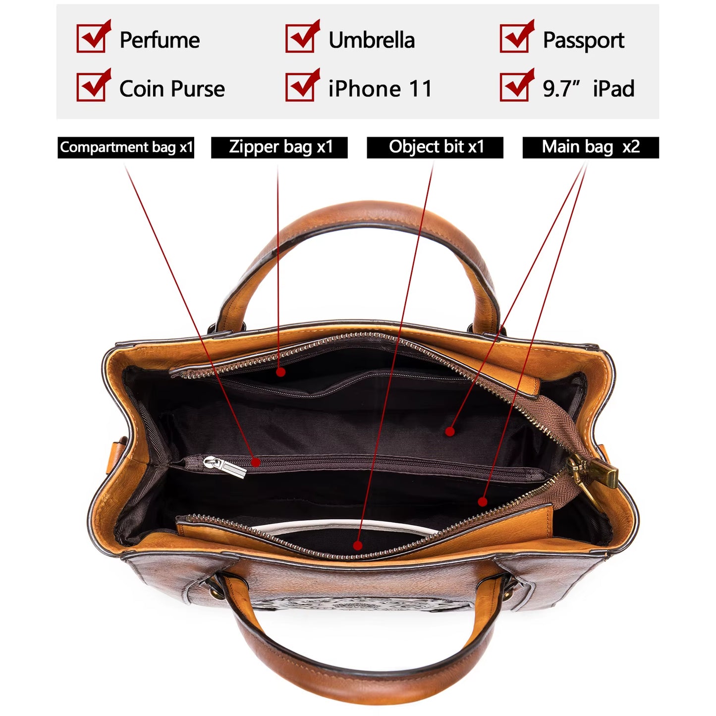 Marrant B255 Elegant Vintage Genuine Leather Bag Handbag Bags Women Handbags Ladies Luxury Handbags for Women Genuine Leather