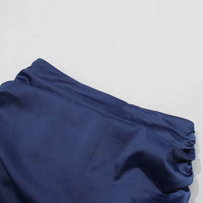 OUDINA Fashionable Three-Dimensional Flower Contrasting Color Elegant High Waist Trousers Casual Pants for Women