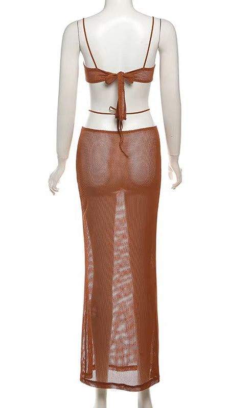  Lace-Up 2-Piece Skirt Sets 