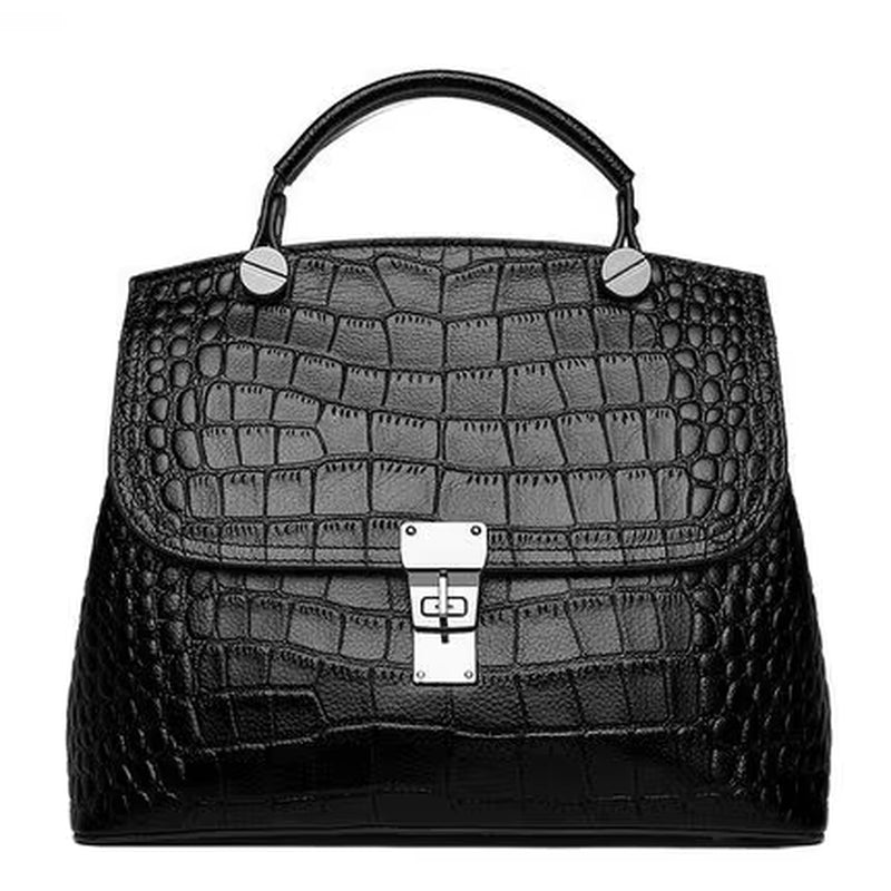 WESTAL Ladies Crocodile Pattern Handbags Large Capacity Luxury Women Hand Bag Genuine Leather Handbag for Women