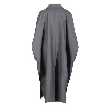 OUDINA Fashion New Elegant Solid Trench Coat Women Casual Loose Coat Simple Long Coat for Women