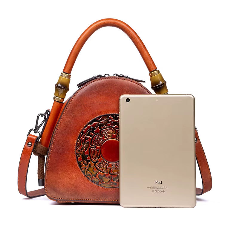 WESTAL Luxury Handmade Embossed Crossbody Bags Women Retro Shell Handbags Women Shoulder Bag Ladies Genuine Leather Handbag