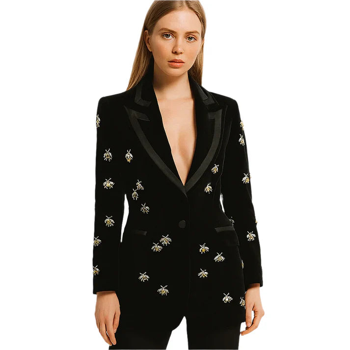 Elevate Your Style with the Theodosia Velvet Blazer - Perfect for Any Occasion