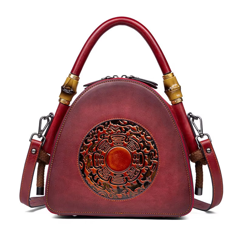 WESTAL Luxury Handmade Embossed Crossbody Bags Women Retro Shell Handbags Women Shoulder Bag Ladies Genuine Leather Handbag