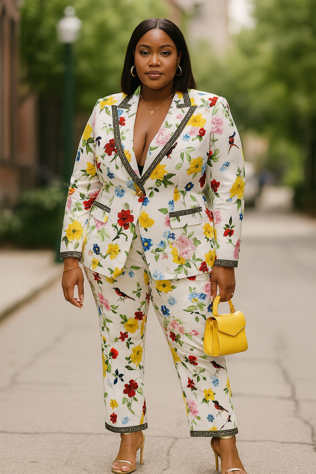 Elevate Your Style with the Lira Floral V-Neck Suit