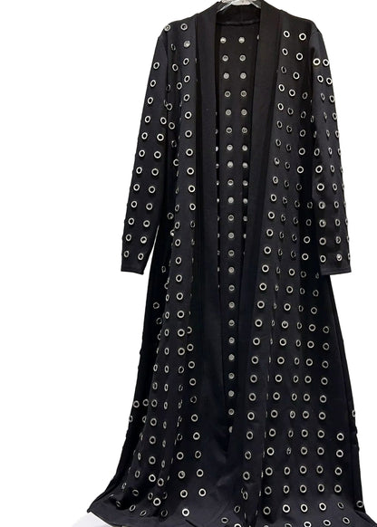 OUDINA New Style Warm Casual Stripe Contrast Color Women Coats Winter and Autumn Ladies Long Coat