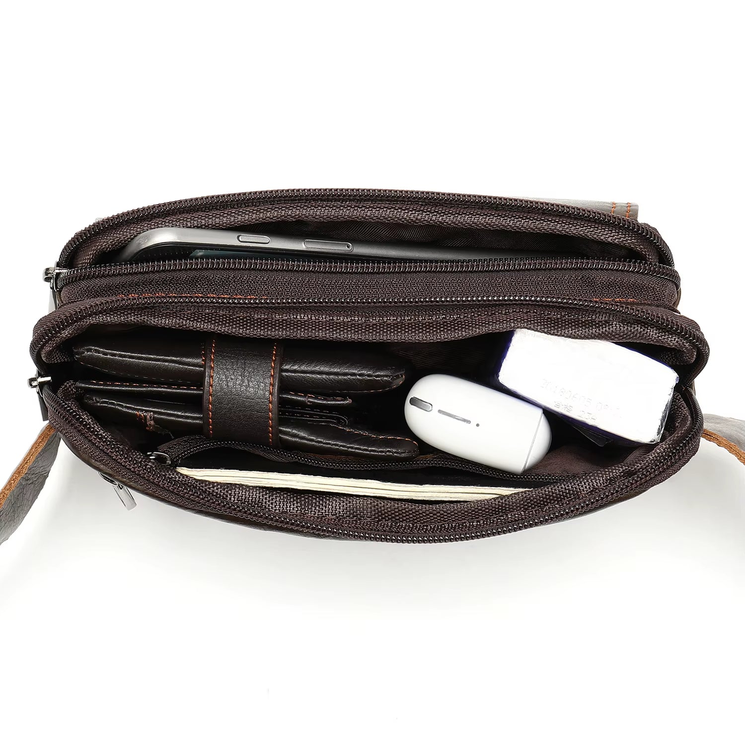 MARRANT Genuine Leather Women Waist Pouch Bag Travel Shoulder Daypack Leather Chest Bags Bags Leather Men Fanny Packs