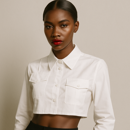 Harper Cropped Blouse - Effortlessly Stylish Casual Wear for Every Season