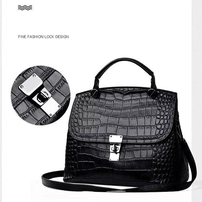 WESTAL Ladies Crocodile Pattern Handbags Large Capacity Luxury Women Hand Bag Genuine Leather Handbag for Women