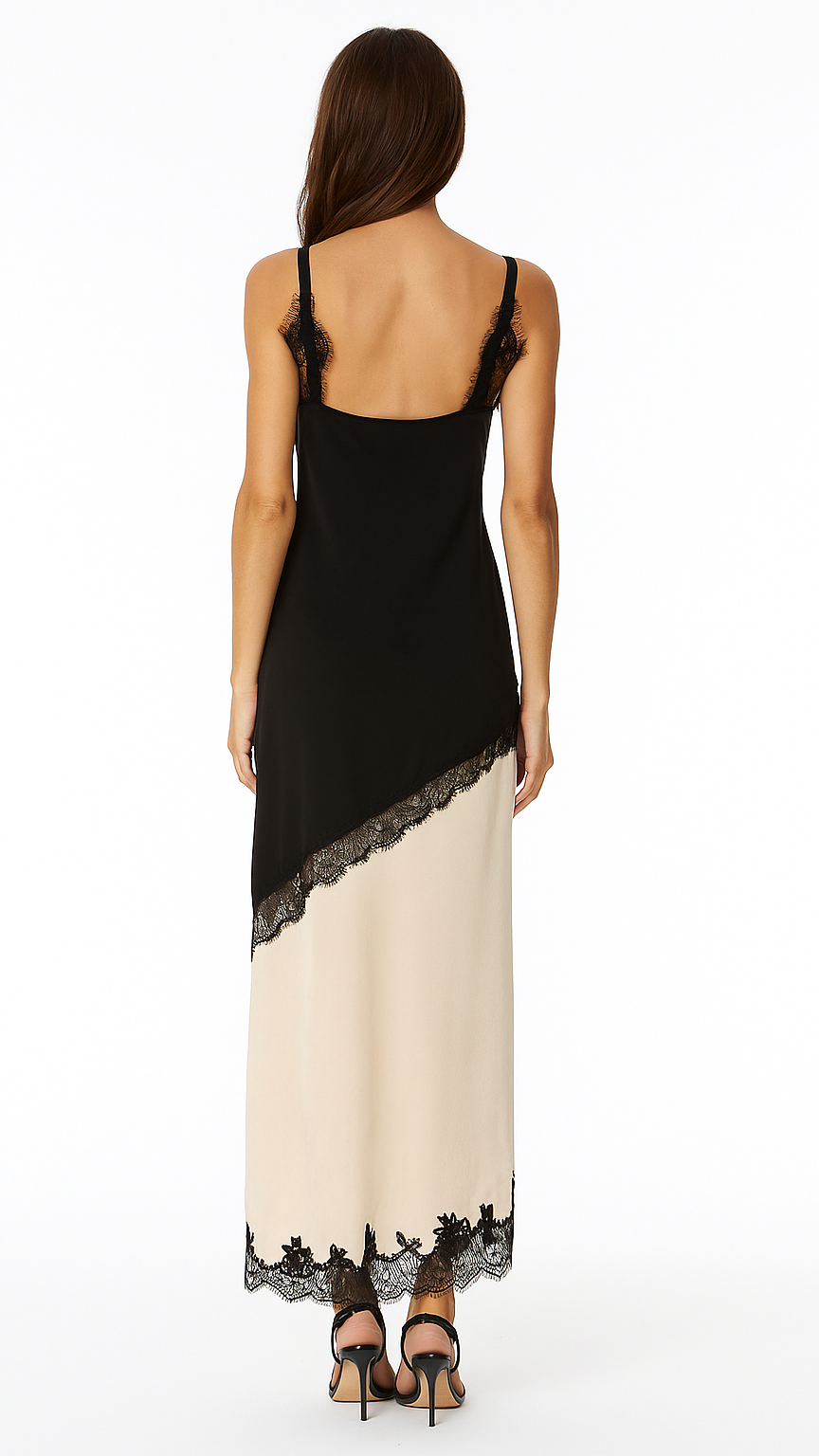 Noir et Ivoire Lace Slip Dress