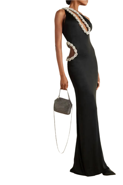  Rhinestone Fishtail Dress 
