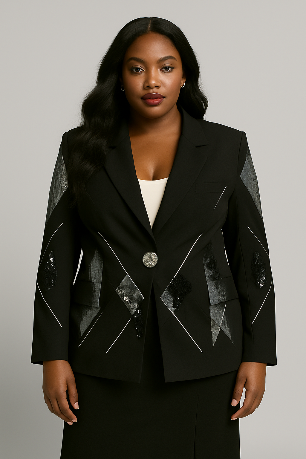 Glamorous Collage Sequin Blazer for Women - Elevate Your Style with Sparkle and Elegance