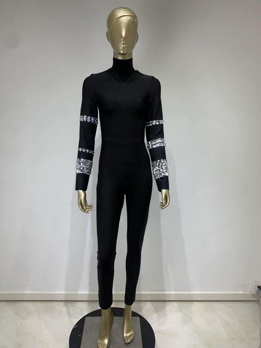 OUDINA Customize Sports Gym Yoga Backless Stripes Jumpsuits for Woman Romper One Piece Flare Pants Jumpsuit Women