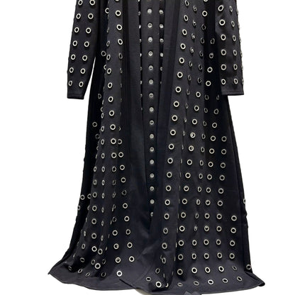 OUDINA New Style Warm Casual Stripe Contrast Color Women Coats Winter and Autumn Ladies Long Coat