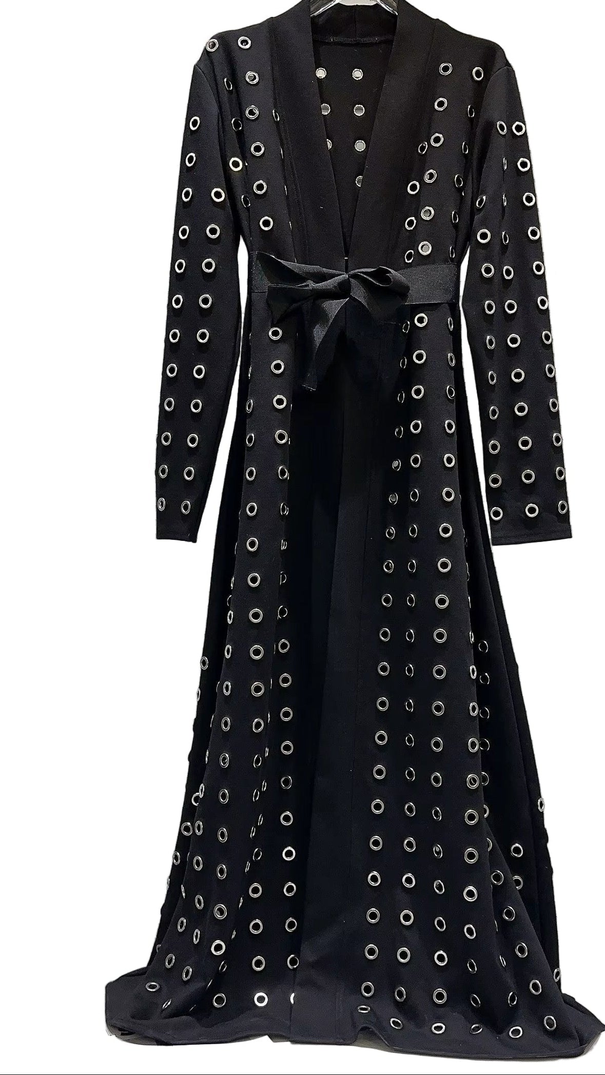 OUDINA New Style Warm Casual Stripe Contrast Color Women Coats Winter and Autumn Ladies Long Coat