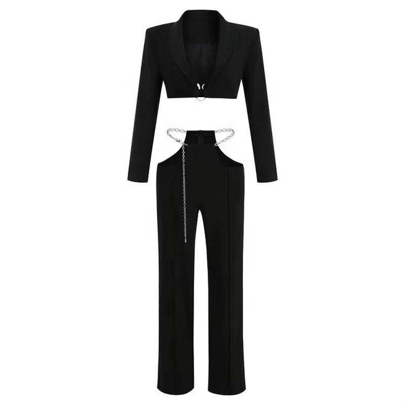  Chain Belt Trousers Suits 