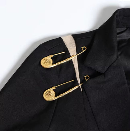 Mesh Patchwork Blazer Lady Long Sleeve Slim-Fit Coat Wholesale