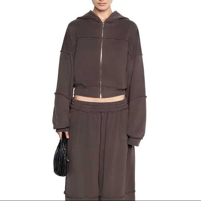 OUDINA New Fashionable Embroidered Women Sets Two Piece Casual Long Sleeve Hoodies Straight Pants Set