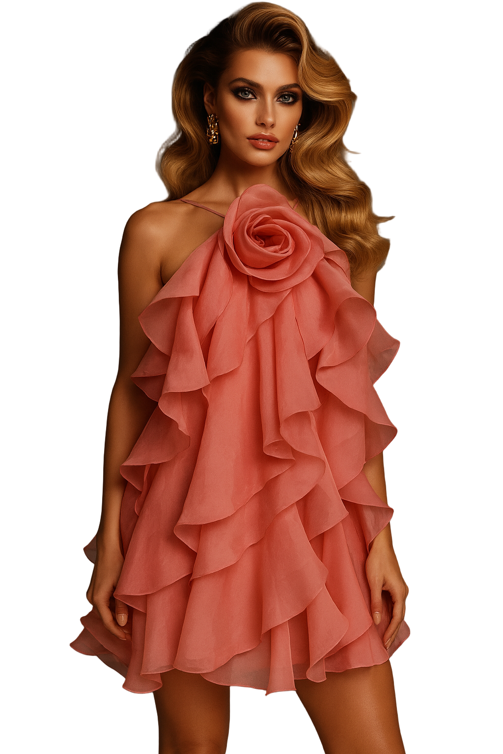 The Scarlet Ruffle mini dress