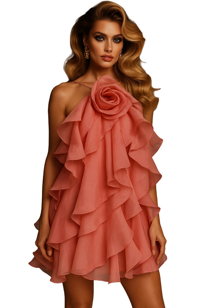 The Scarlet Ruffle mini dress