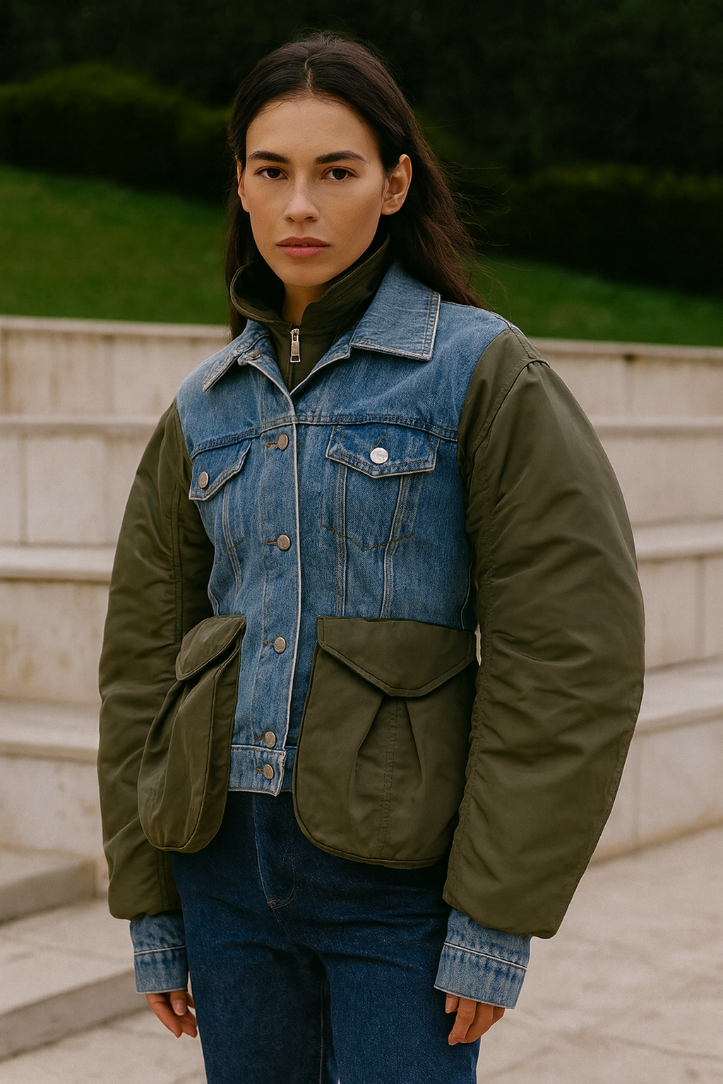 Urban Recon Hybrid Denim Jacket - Stylish, Versatile, and Eco-Friendly for Winter Adventures