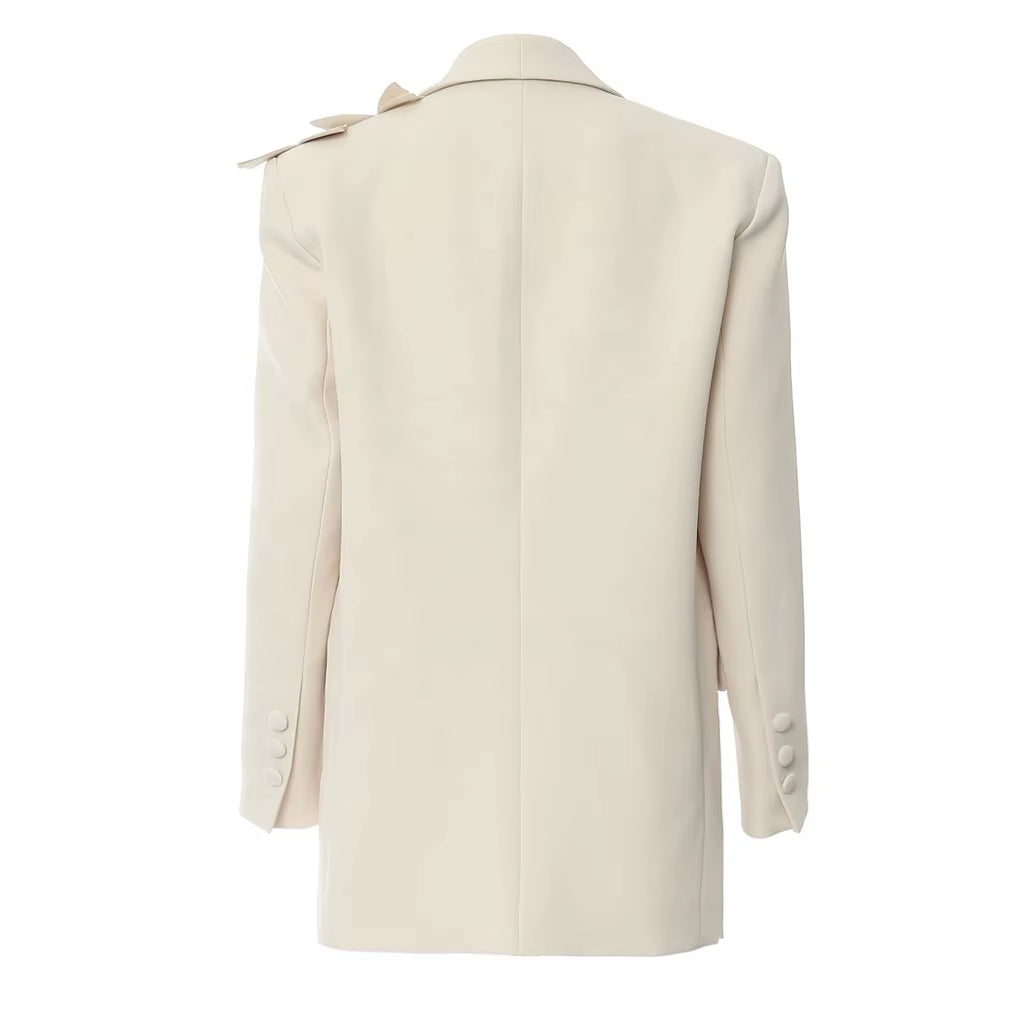 OUDINA New Fashion Heavy Butterfly Flower Staggered Loose Suit Jacket Blazer Formal Blazers Ladies Women