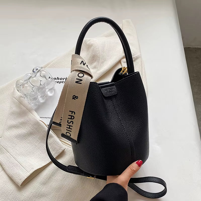 Hot Sale Bucket Bags 2024 Woman'S Popular Small Bucket Hand Bags Females Fashion Scarf Purses for Lady