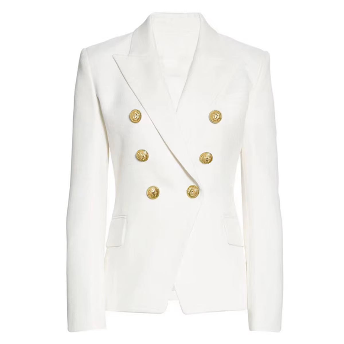 OUIDNA Fashionable Womens New Products Casual Long Sleeve Button Double-Breasted Blazers Dress Solid Woman Blazer Jacket