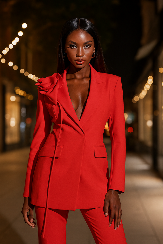 Oriana Blazer - Chic Red Blazer for Effortless Style