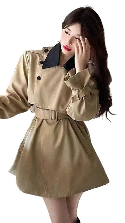 Lace-Up Custom Trench Winter Jacket