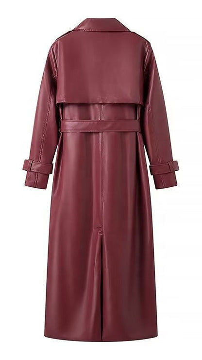 Solid Elegant Long Trench Coat