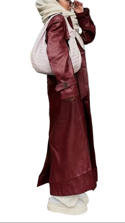 Solid Elegant Long Trench Coat