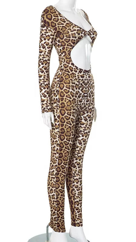 Print One Piece Workout Bodycon Jumpsuits 
