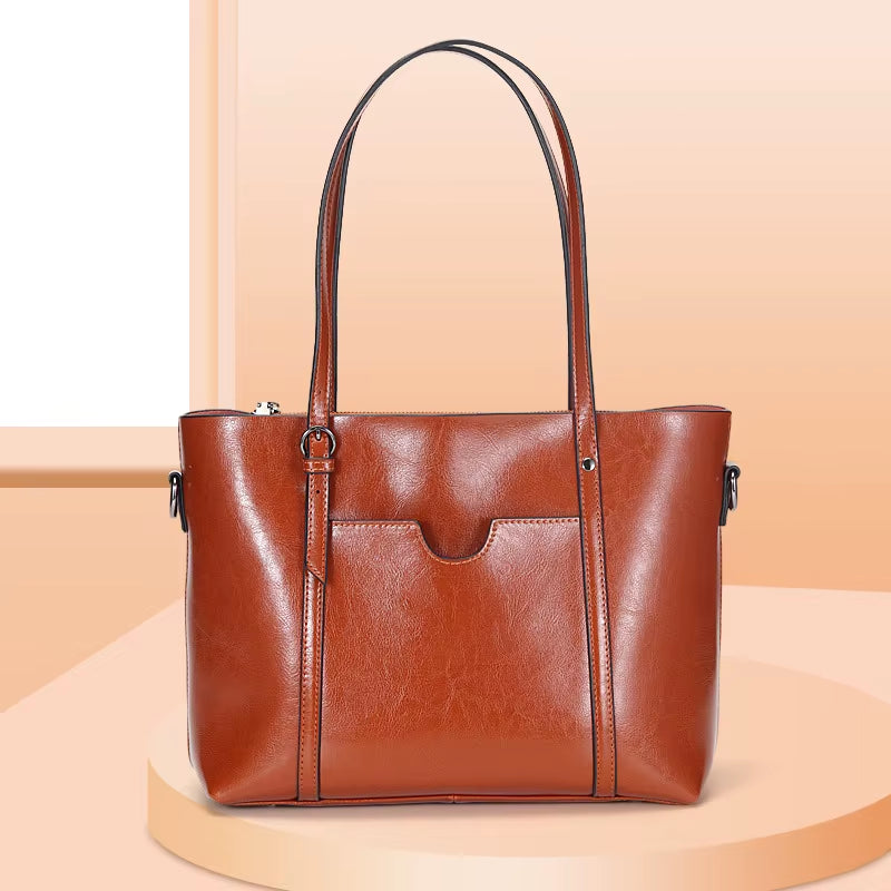 WESTAL Vintage Office Computer Work Small Purse Women Handbag 14 Inch Laptop Bag Leather Tote Bag