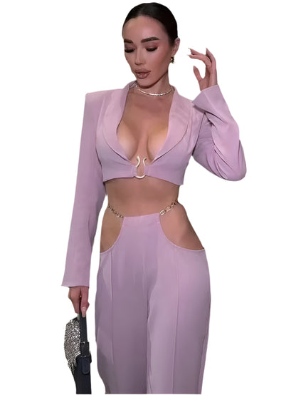  Chain Belt Trousers Suits 