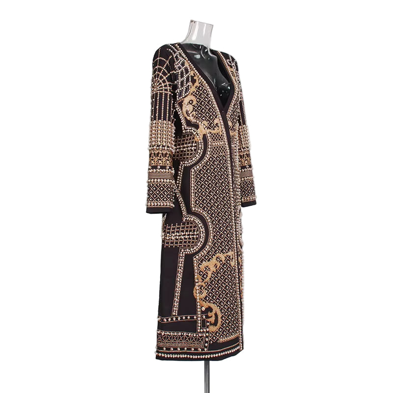 OUDINA Streetwear Fashion V-Neck Casual Long Sleeve Windbreaker Trench Coat Long Coats for Women