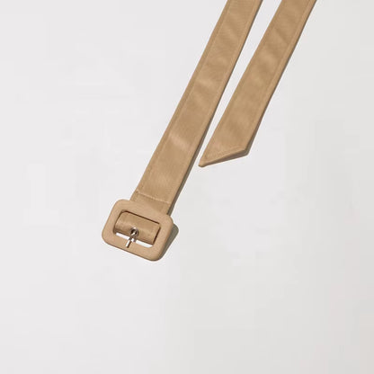 OUDINA Fashion Splice Contrast Color Long Double-Breasted Sashes Elegant Coat Casual Trench Coat Simple Women'S Coats