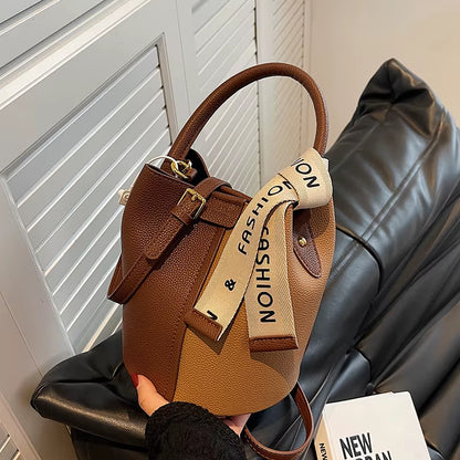 Hot Sale Bucket Bags 2024 Woman'S Popular Small Bucket Hand Bags Females Fashion Scarf Purses for Lady