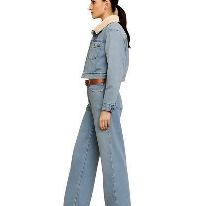 Street Wear Top and Jean Pants Set