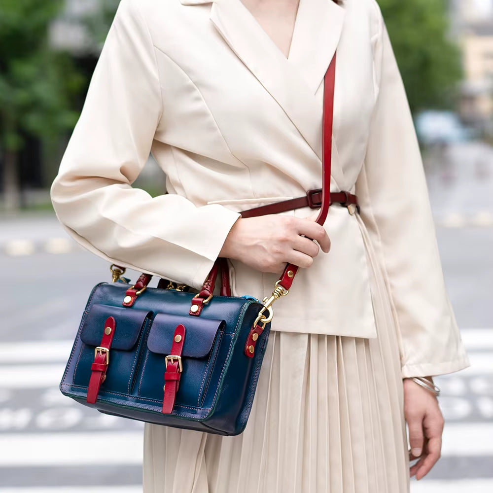 WESTAL Genuine Leather Messenger Bag Crossbody Bags Luxury Handbags Women Small Tote Handbag Shoulder Bags for Women