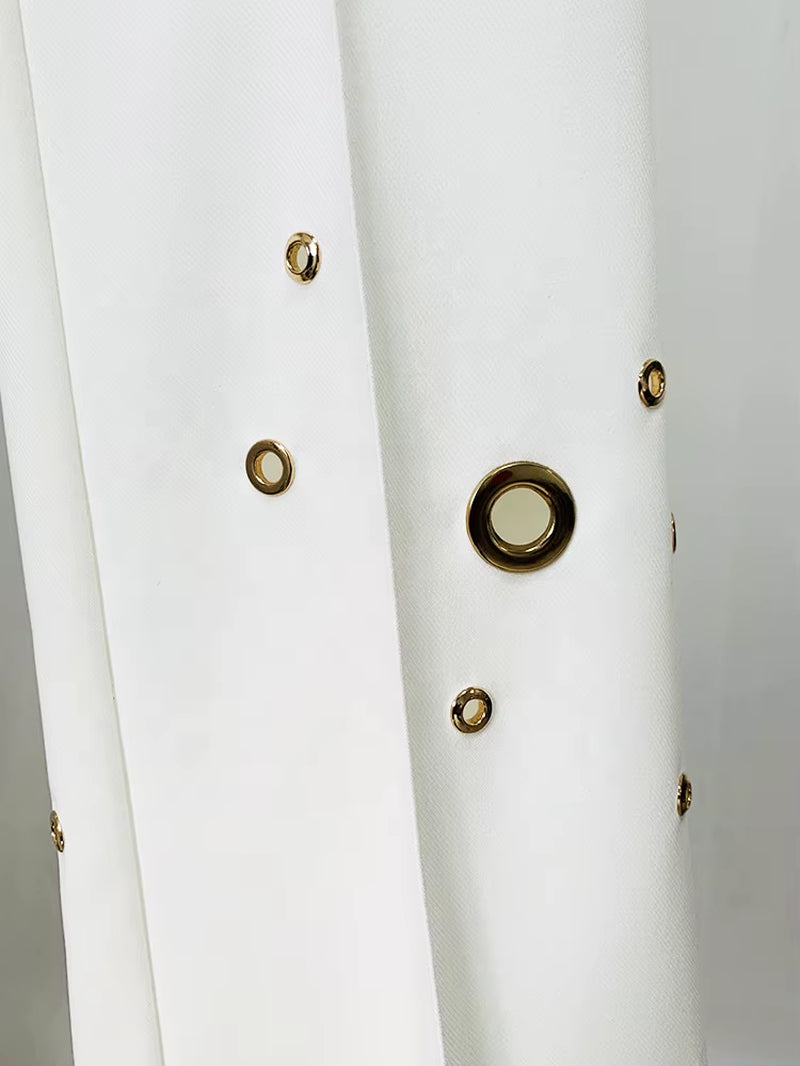 OUDINA Fashionable Elegant Simple Two Piece Suit for Women Beads Women'S Blazers Suits Casual Women Suits