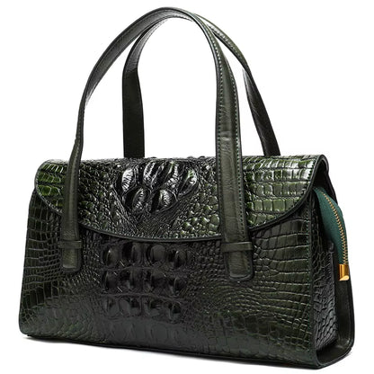 Custom Crocodile Print Women Leather Handbag Ladies Shoulder Crossbody Bags Genuine Leather Women Bag Handbags