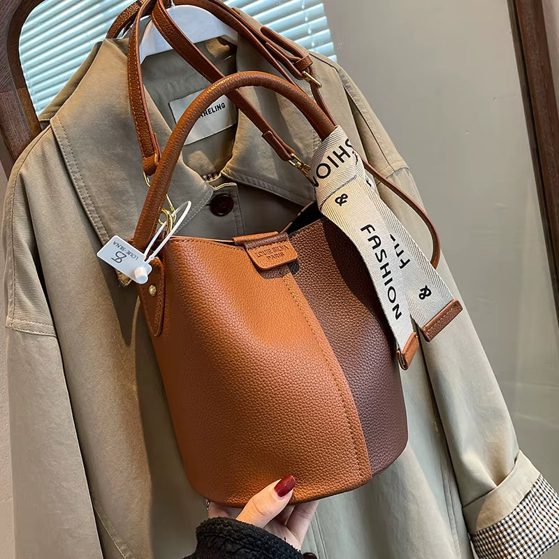 Hot Sale Bucket Bags 2024 Woman'S Popular Small Bucket Hand Bags Females Fashion Scarf Purses for Lady