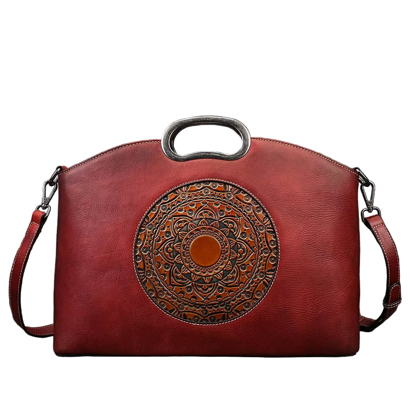 WESTAL Designer Handmade Handbag Top Handle Satchel Bag Totem Tote Bag Luxury Genuine Leather Handbag for Women